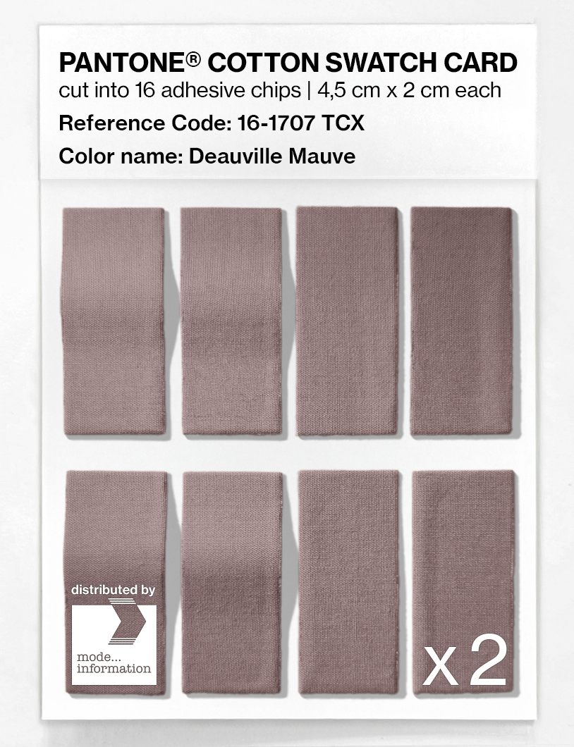 Product image 5 of the product “PANTONE® COTTON SWATCH CARD 16-1707 TCX Deauville Mauve ”