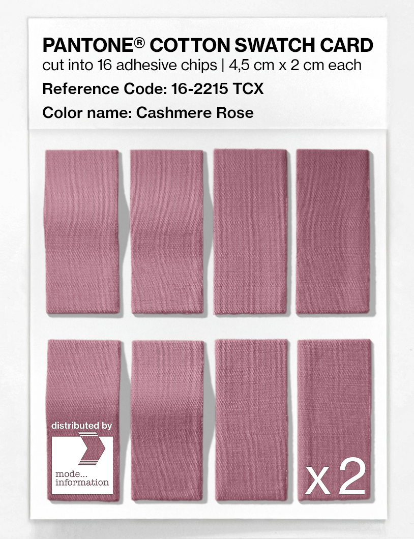 Product image 5 of the product “PANTONE® COTTON SWATCH CARD 16-2215 TCX Cashmere Rose ”