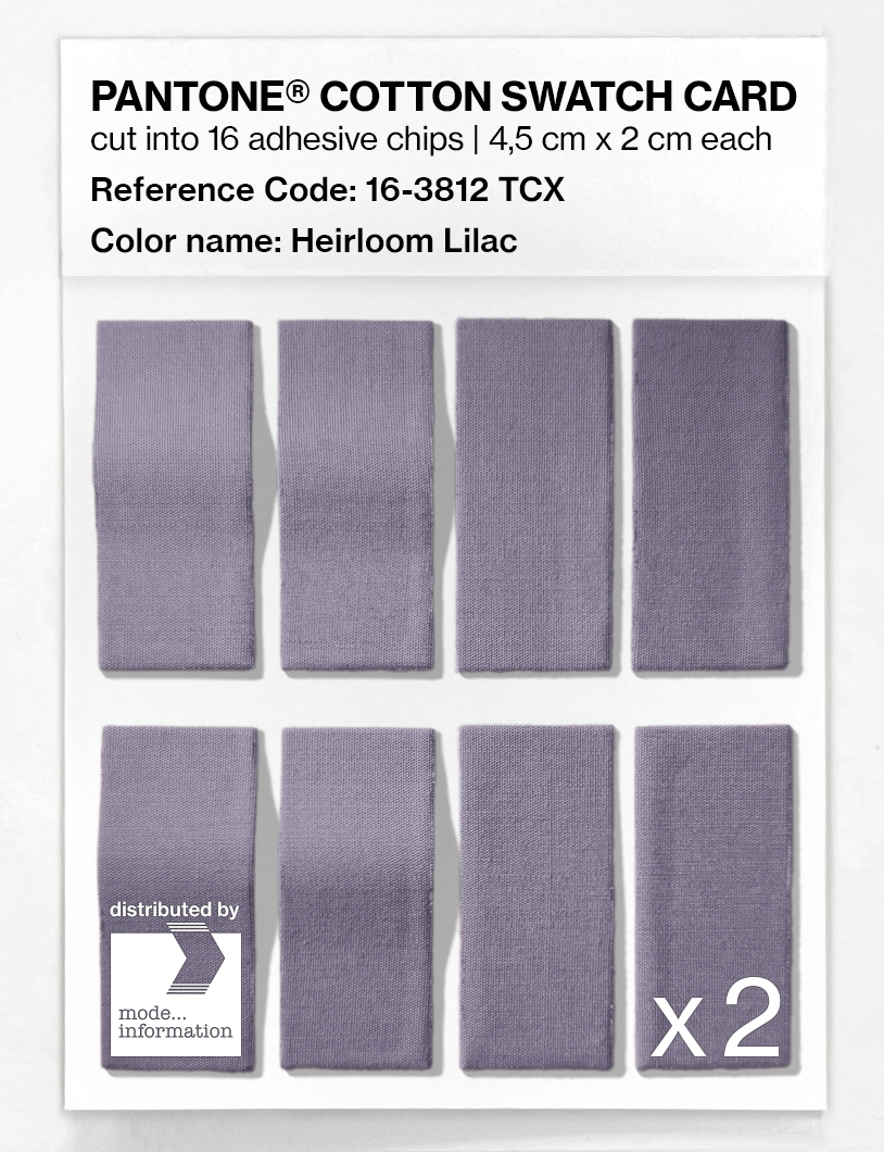 Product image 5 of the product “PANTONE® COTTON SWATCH CARD 16-3812 TCX Heirloom Lilac ”