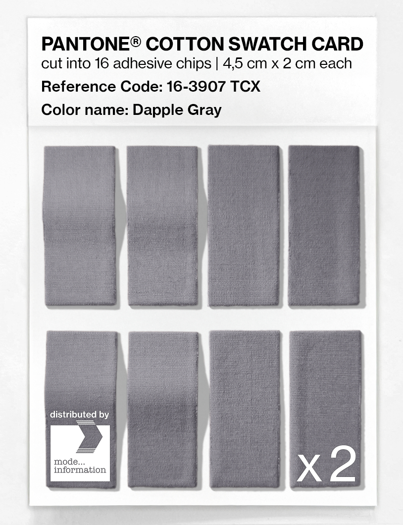 Product image 5 of the product “PANTONE® COTTON SWATCH CARD 16-3907 TCX Dapple Gray ”