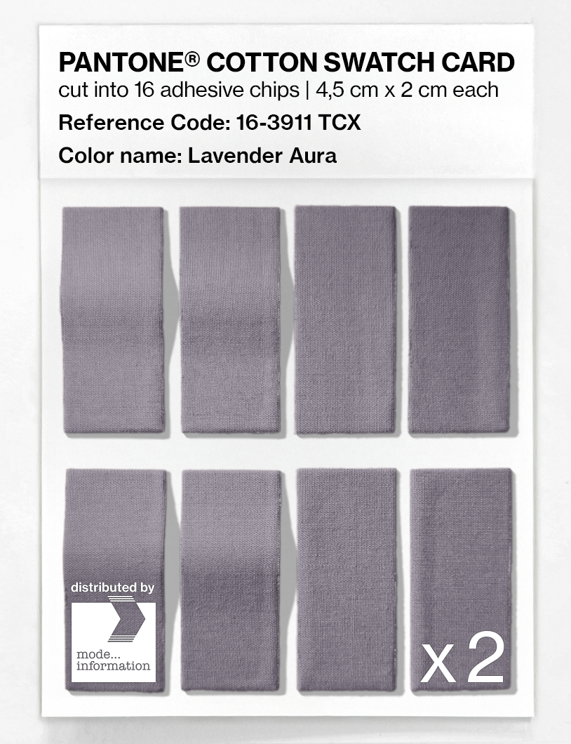 Product image 5 of the product “PANTONE® COTTON SWATCH CARD 16-3911 TCX Lavender Aura ”