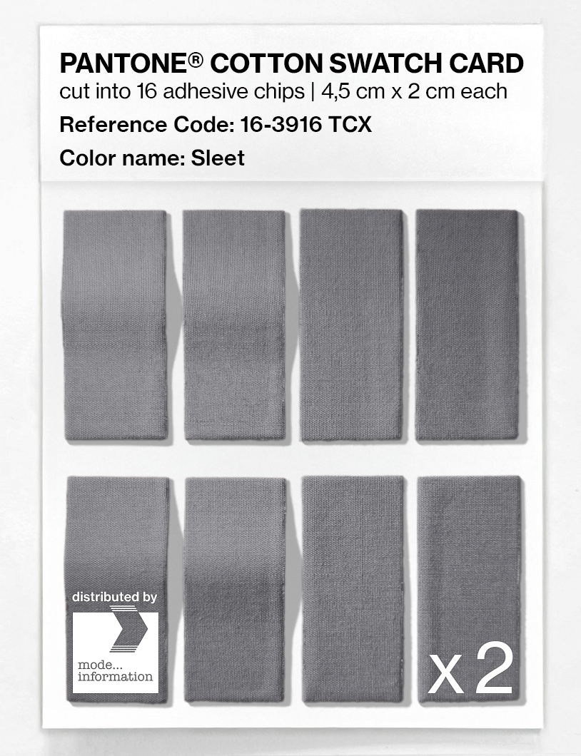 Product image 5 of the product “PANTONE® COTTON SWATCH CARD 16-3916 TCX Sleet ”
