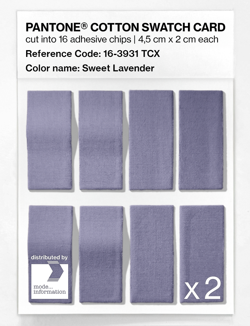 Product image 5 of the product “PANTONE® COTTON SWATCH CARD 16-3931 TCX Sweet Lavender ”