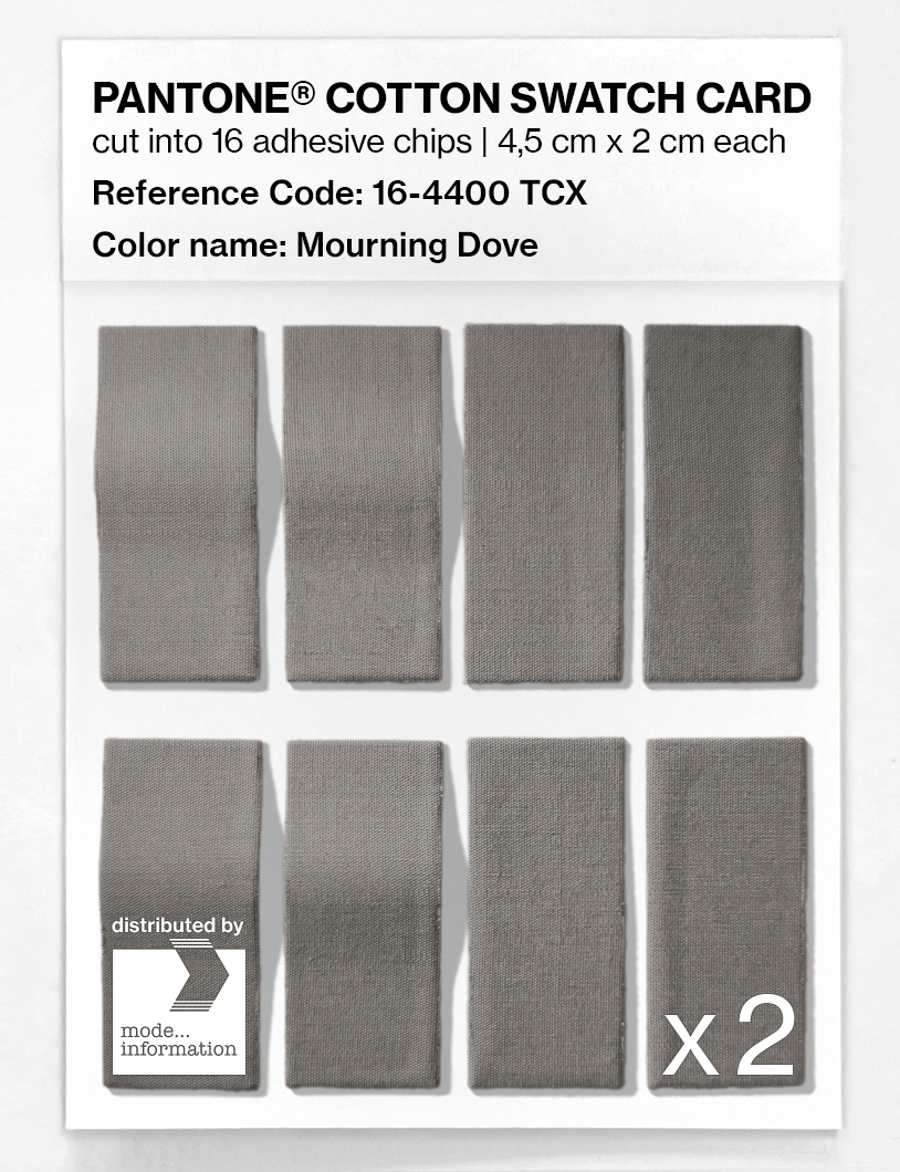 Product image 5 of the product “PANTONE® COTTON SWATCH CARD 16-4400 TCX Mourning Dove ”