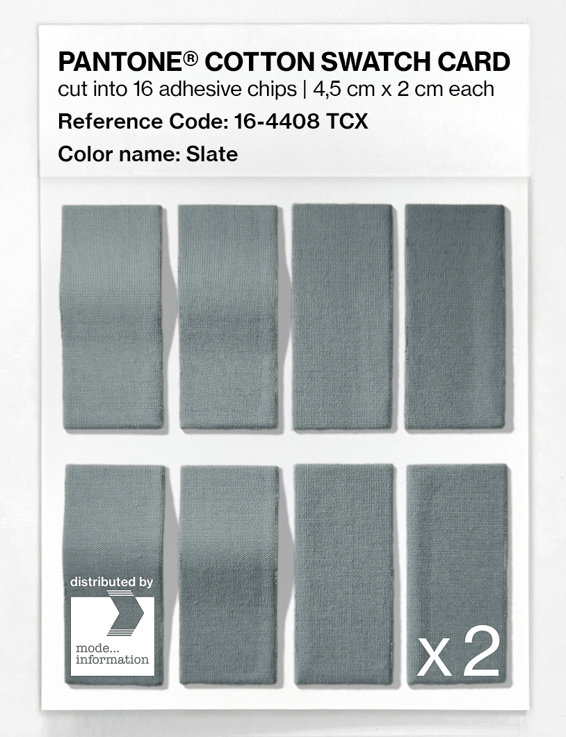 Product image 5 of the product “PANTONE® COTTON SWATCH CARD 16-4408 TCX Slate ”