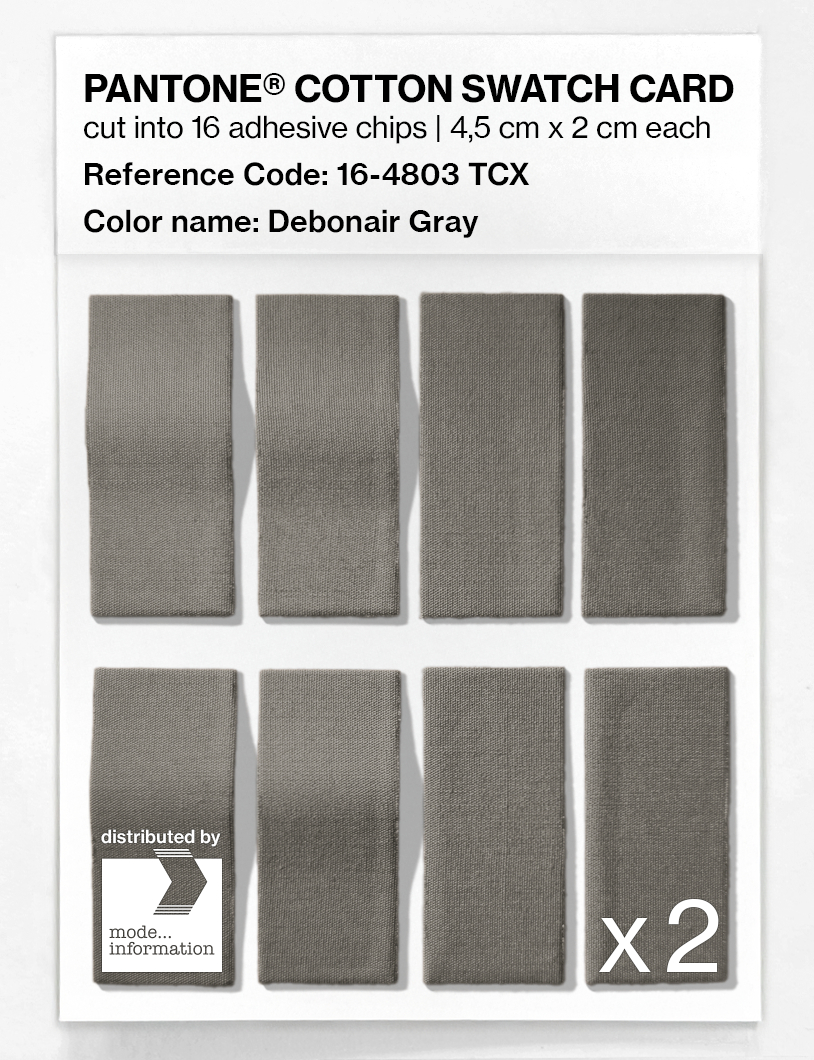 Artikelbild 5 des Artikels “PANTONE® COTTON SWATCH CARD 16-4803 TCX Debonair Gray “