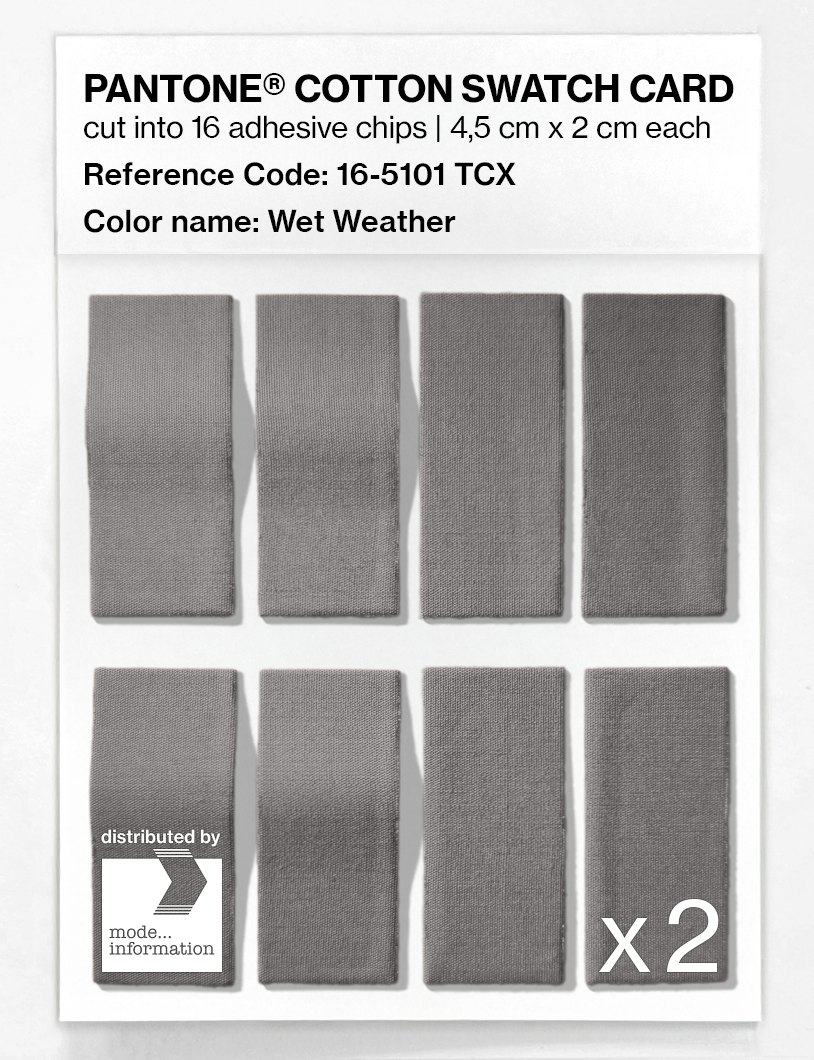 Product image 5 of the product “PANTONE® COTTON SWATCH CARD 16-5101 TCX Wet Weather ”