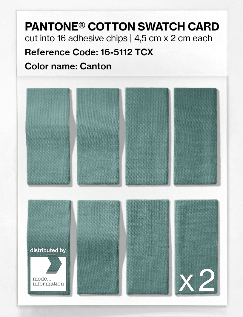 Product image 5 of the product “PANTONE® COTTON SWATCH CARD 16-5112 TCX Canton ”