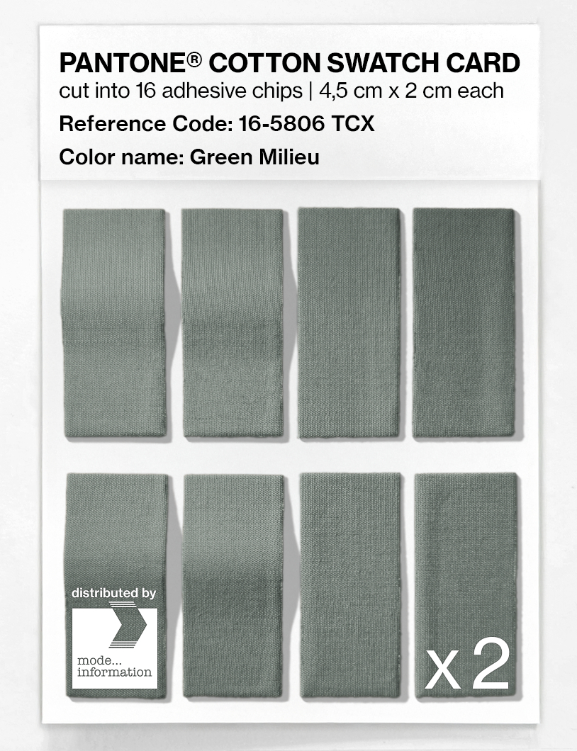 Product image 5 of the product “PANTONE® COTTON SWATCH CARD 16-5806 TCX Green Milieu ”