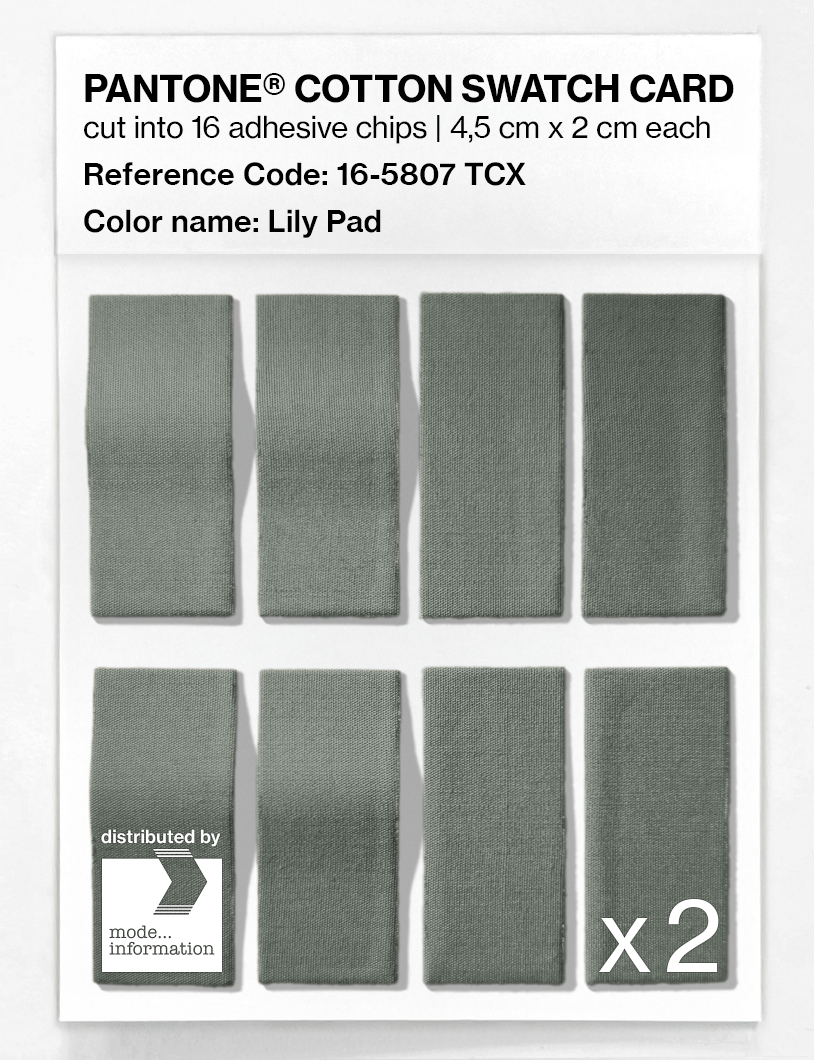 Product image 5 of the product “PANTONE® COTTON SWATCH CARD 16-5807 TCX Lily Pad ”