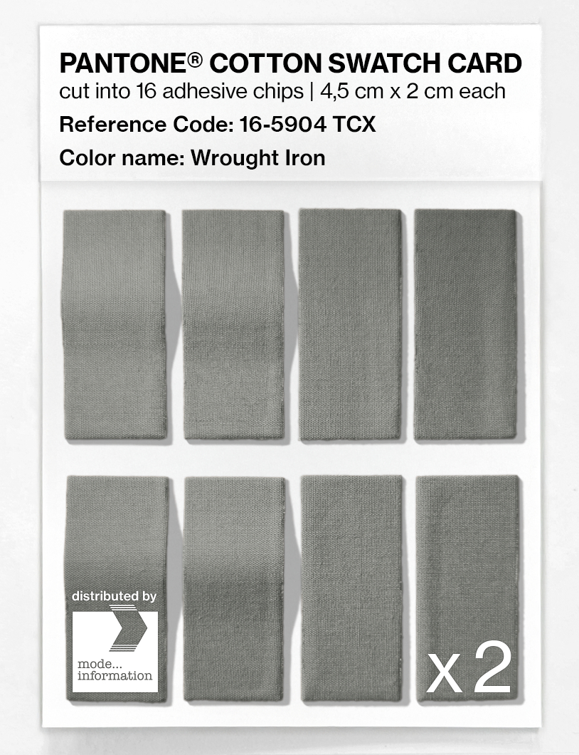 Product image 5 of the product “PANTONE® COTTON SWATCH CARD 16-5904 TCX Wrought Iron ”