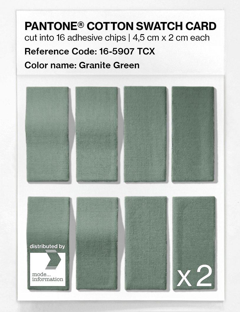 Artikelbild 5 des Artikels “PANTONE® COTTON SWATCH CARD 16-5907 TCX Granite Green “