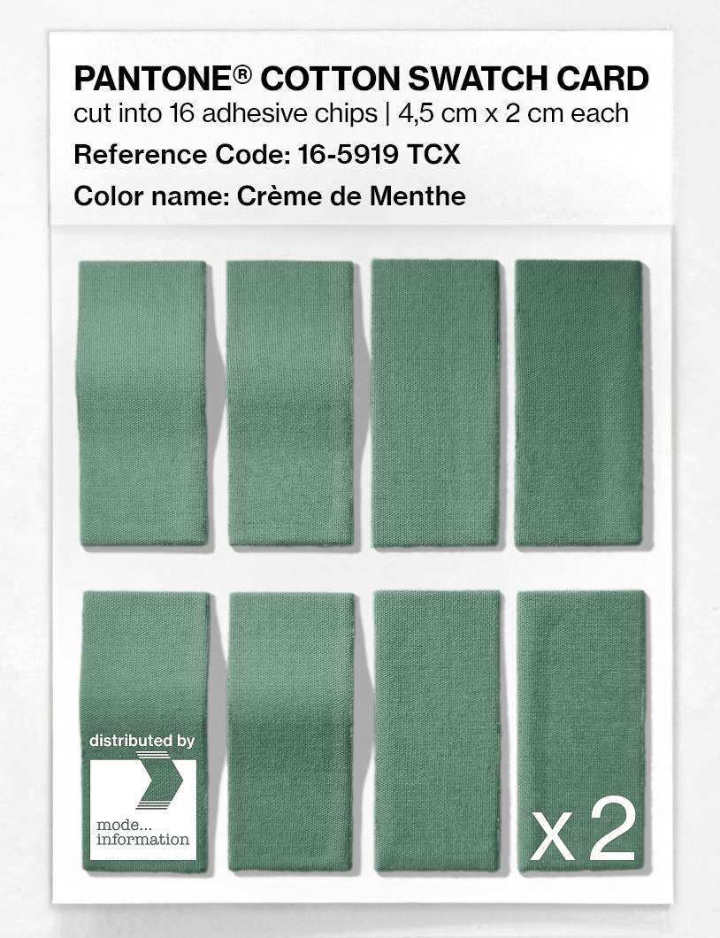 Product image 5 of the product “PANTONE® COTTON SWATCH CARD 16-5919 TCX Crème de Menthe ”