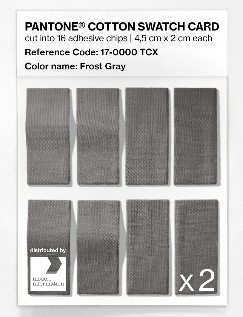 Artikelbild 5 des Artikels “PANTONE® COTTON SWATCH CARD 17-0000 TCX Frost Gray “