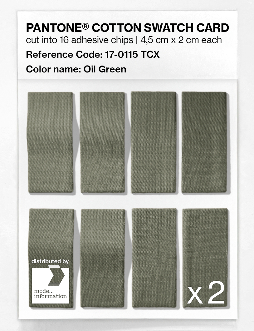 Product image 5 of the product “PANTONE® COTTON SWATCH CARD 17-0115 TCX Oil Green ”