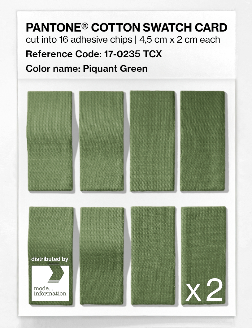 Product image 5 of the product “PANTONE® COTTON SWATCH CARD 17-0235 TCX Piquant Green ”