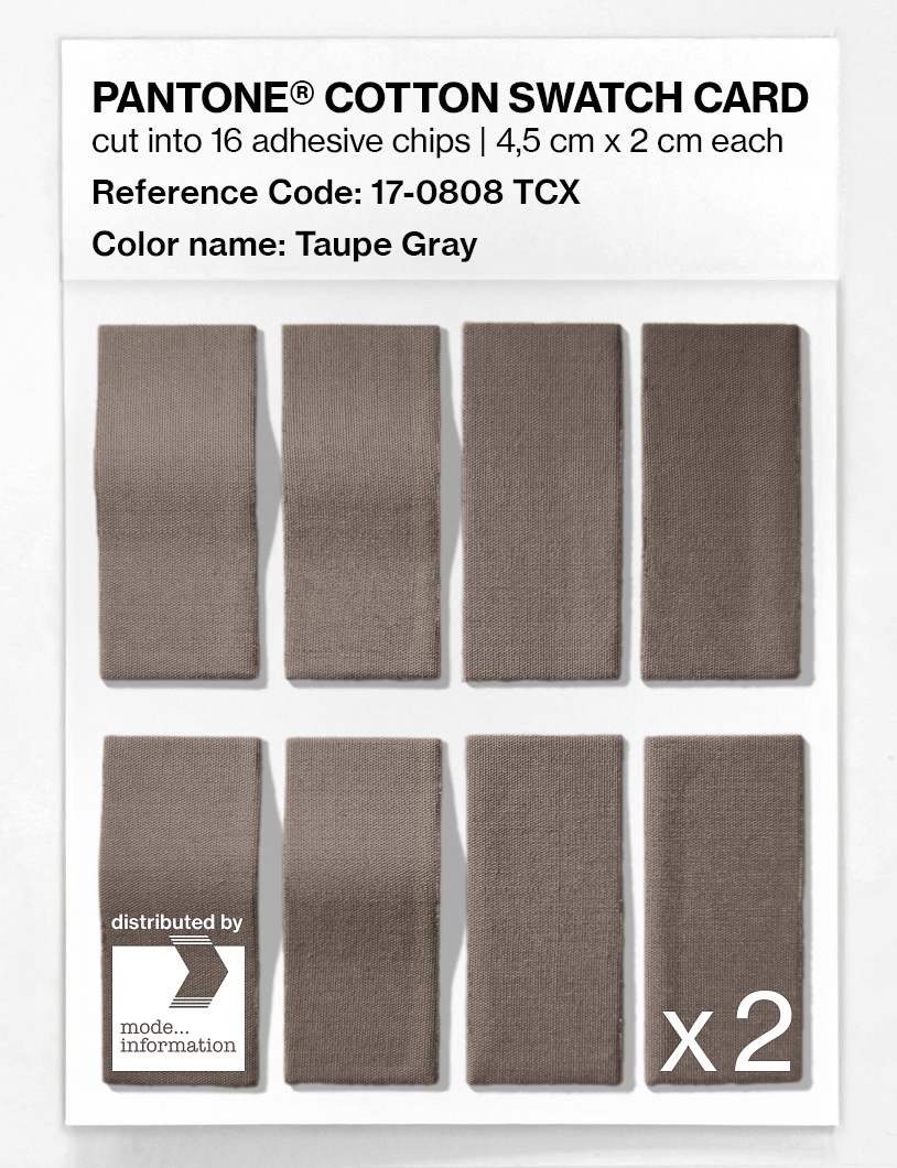 Product image 5 of the product “PANTONE® COTTON SWATCH CARD 17-0808 TCX Taupe Gray ”