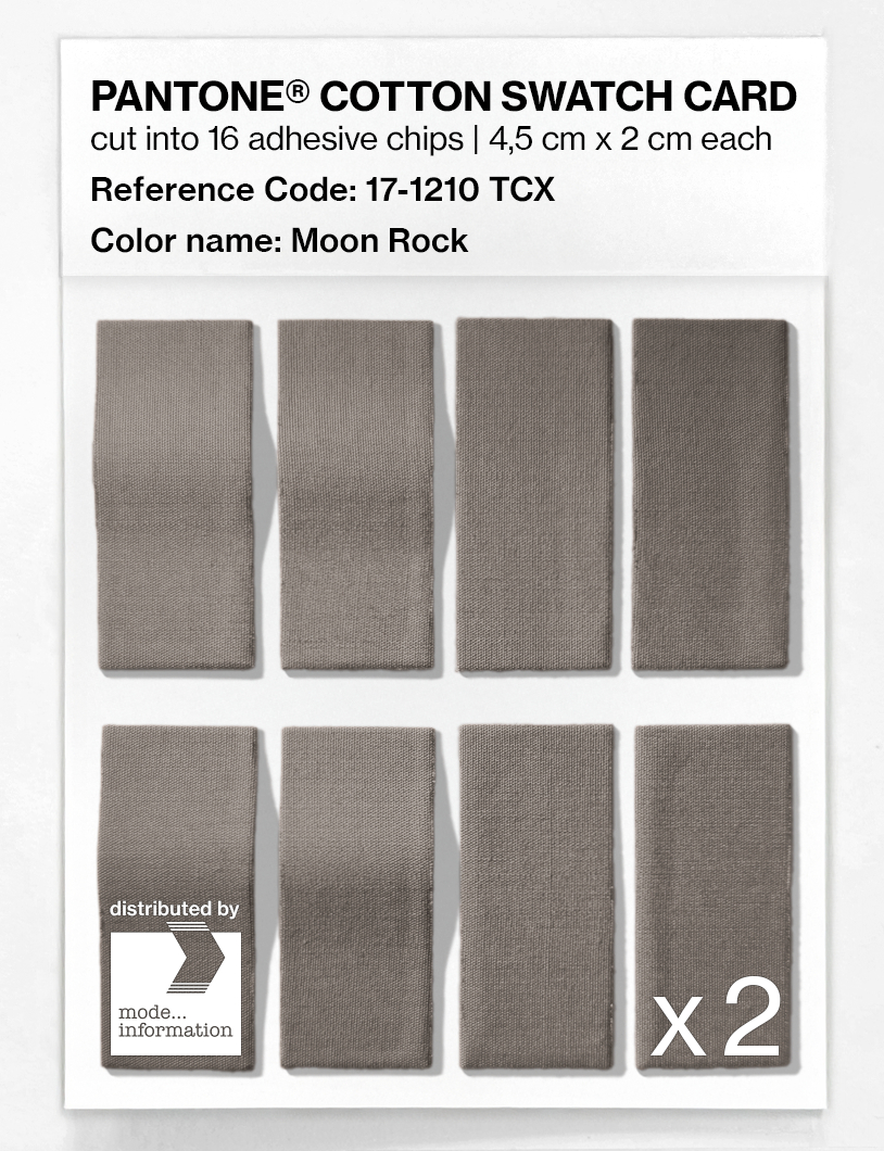 Product image 5 of the product “PANTONE® COTTON SWATCH CARD 17-1210 TCX Moon Rock ”