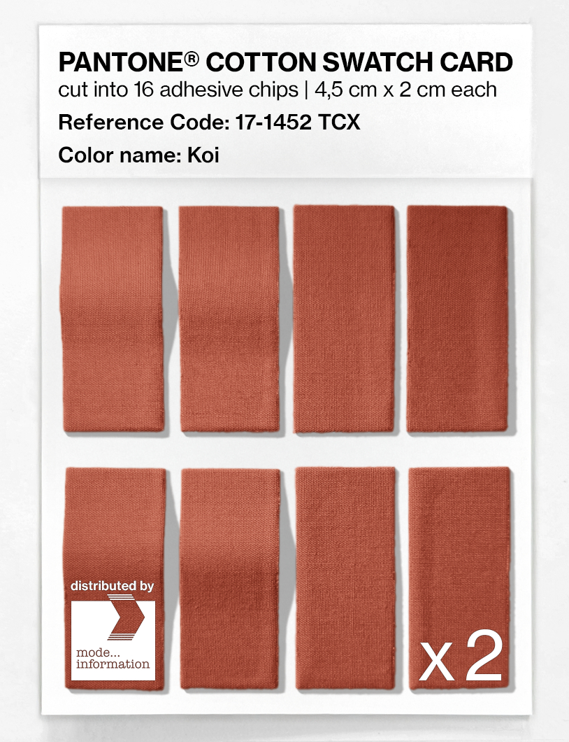 Product image 5 of the product “PANTONE® COTTON SWATCH CARD 17-1452 TCX Koi ”