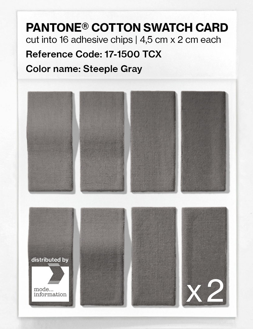 Artikelbild 5 des Artikels “PANTONE® COTTON SWATCH CARD 17-1500 TCX Steeple Gray “