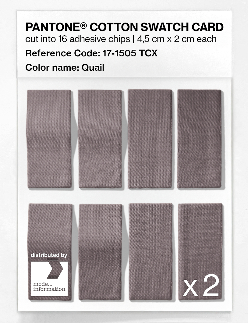 Product image 5 of the product “PANTONE® COTTON SWATCH CARD 17-1505 TCX Quail ”