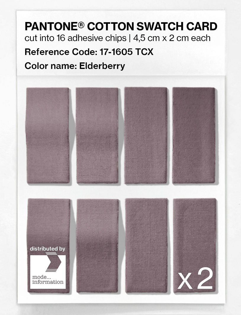 Product image 5 of the product “PANTONE® COTTON SWATCH CARD 17-1605 TCX Elderberry ”