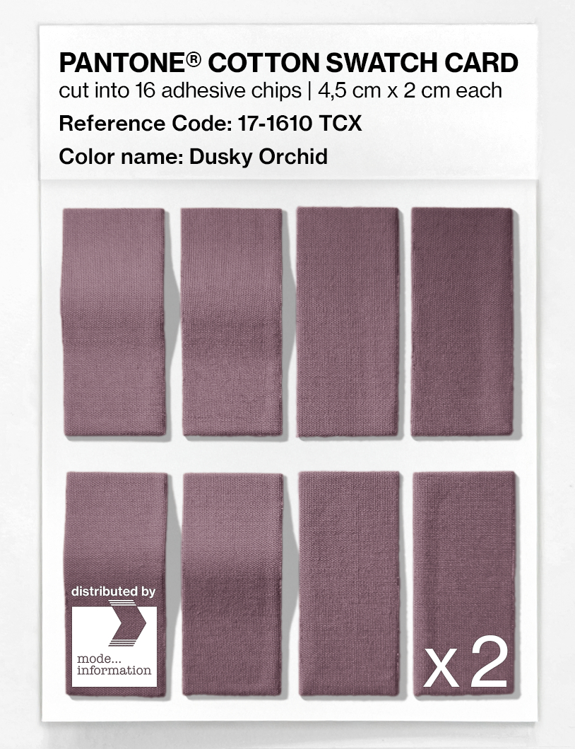 Product image 5 of the product “PANTONE® COTTON SWATCH CARD 17-1610 TCX Dusky Orchid ”