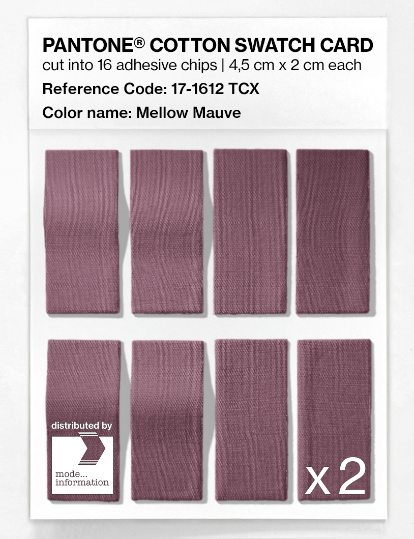 Product image 5 of the product “PANTONE® COTTON SWATCH CARD 17-1612 TCX Mellow Mauve ”