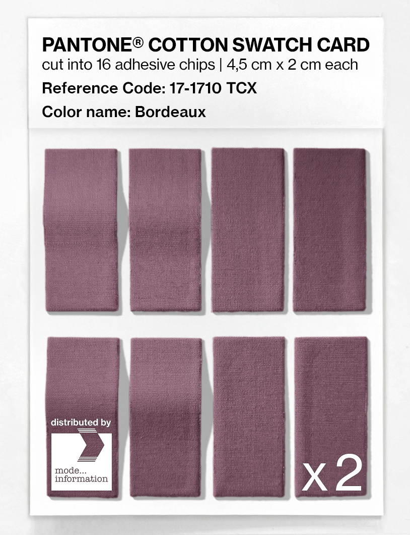Product image 5 of the product “PANTONE® COTTON SWATCH CARD 17-1710 TCX Bordeaux ”