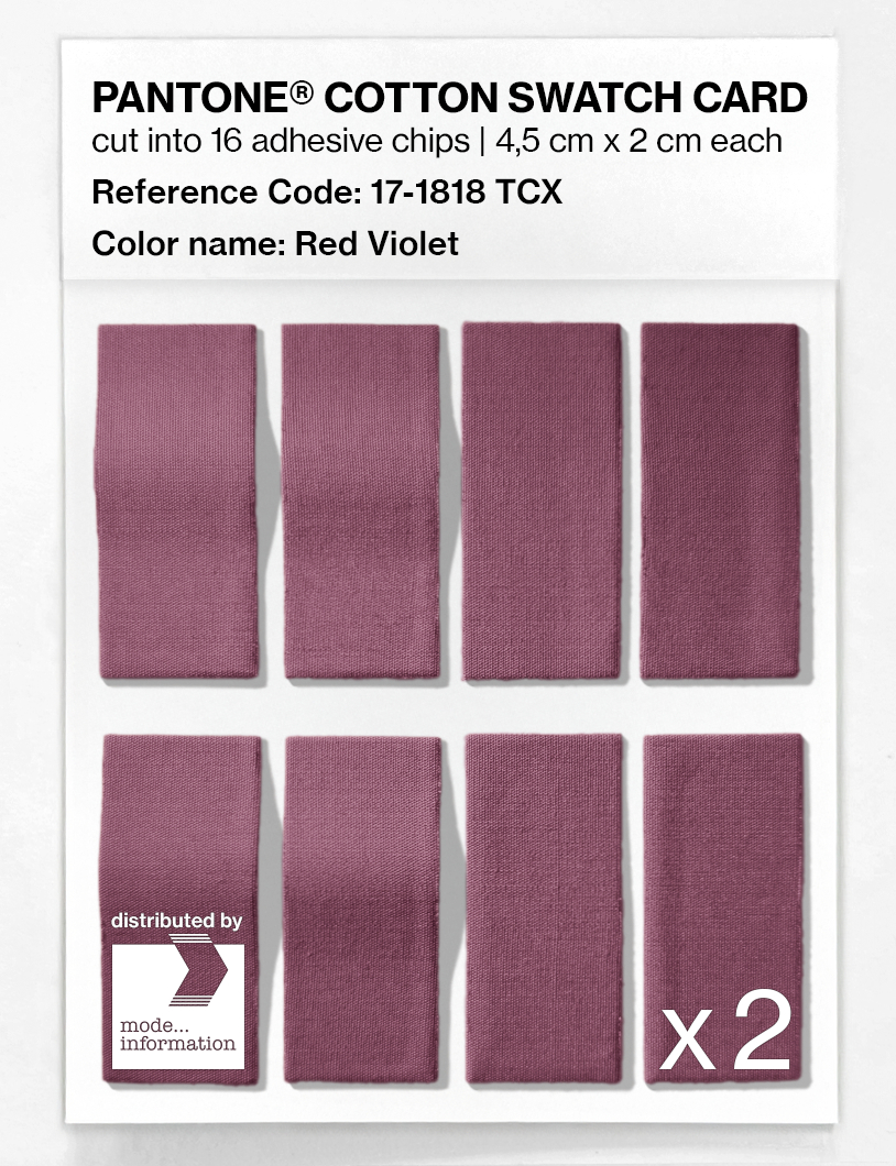 Product image 5 of the product “PANTONE® COTTON SWATCH CARD 17-1818 TCX Red Violet ”