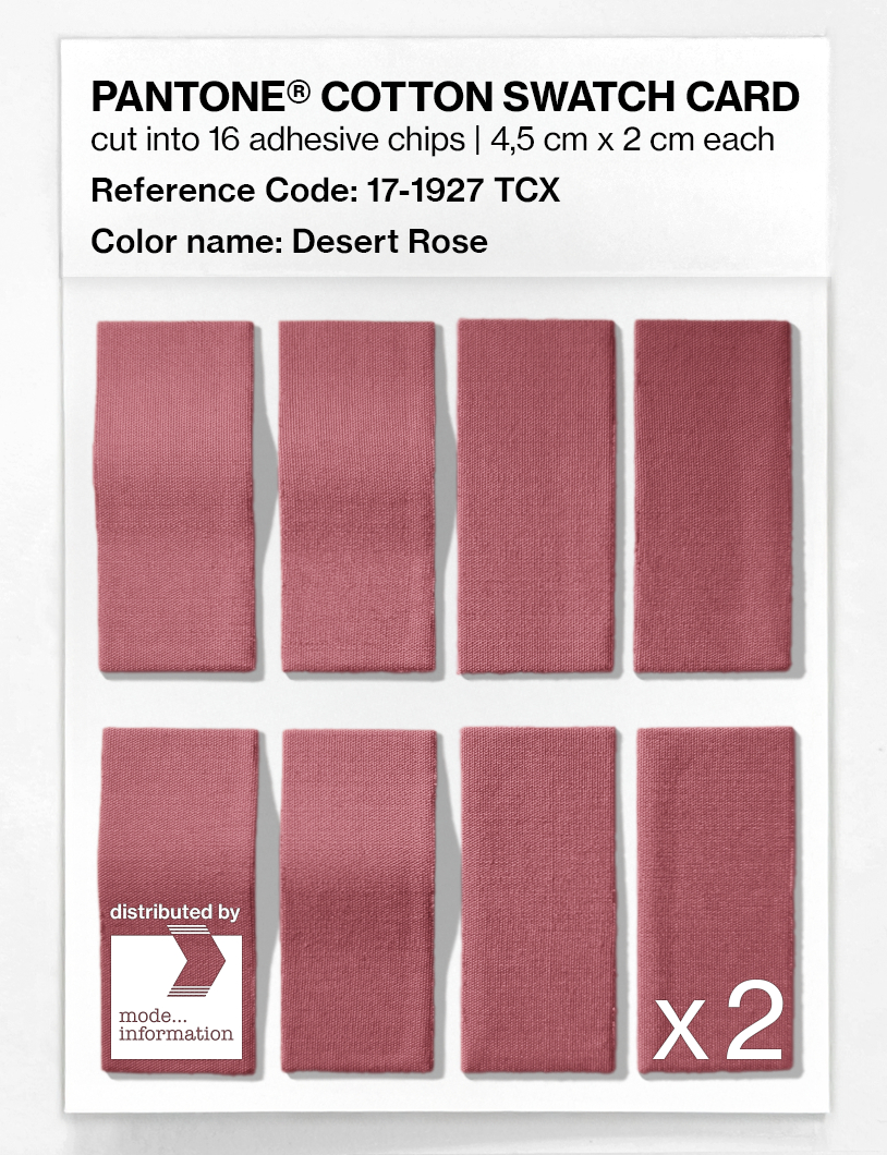 Product image 5 of the product “PANTONE® COTTON SWATCH CARD 17-1927 TCX Desert Rose ”