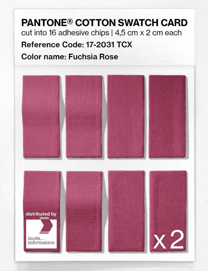 Product image 5 of the product “PANTONE® COTTON SWATCH CARD 17-2031 TCX Fuchsia Rose ”
