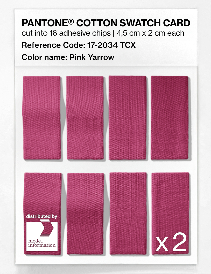 Product image 5 of the product “PANTONE® COTTON SWATCH CARD 17-2034 TCX Pink Yarrow ”