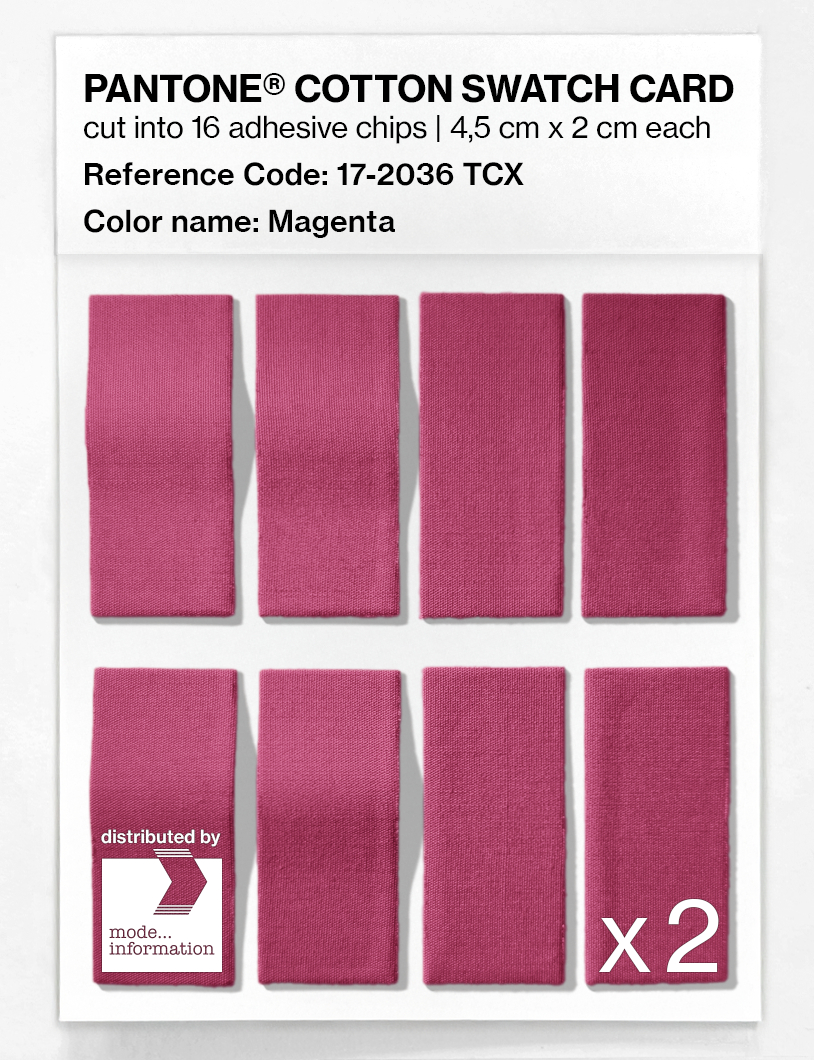Product image 5 of the product “PANTONE® COTTON SWATCH CARD 17-2036 TCX Magenta ”