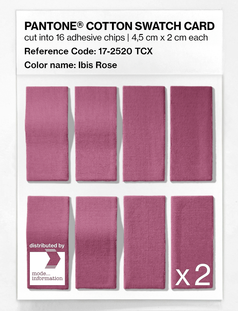 Product image 5 of the product “PANTONE® COTTON SWATCH CARD 17-2520 TCX Ibis Rose ”