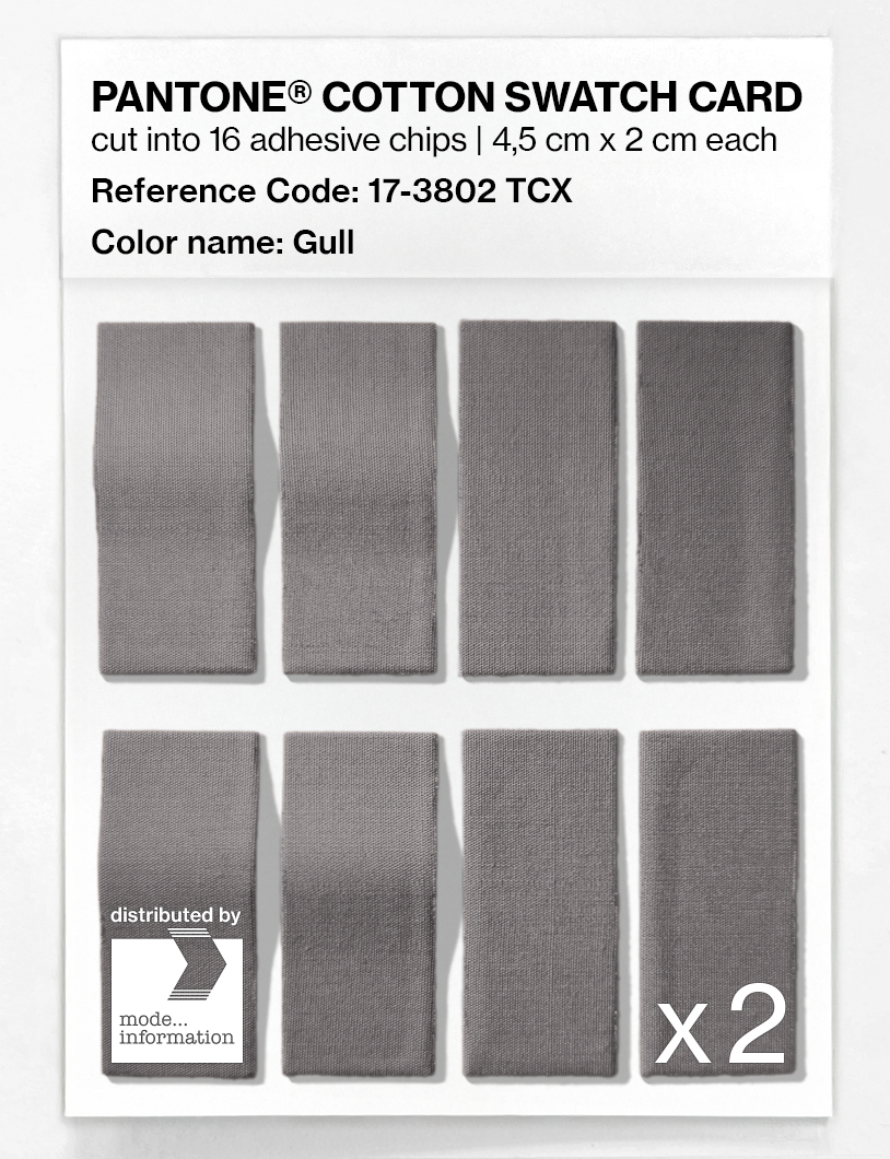 Product image 5 of the product “PANTONE® COTTON SWATCH CARD 17-3802 TCX Gull ”