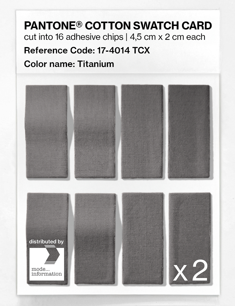 Product image 5 of the product “PANTONE® COTTON SWATCH CARD 17-4014 TCX Titanium ”