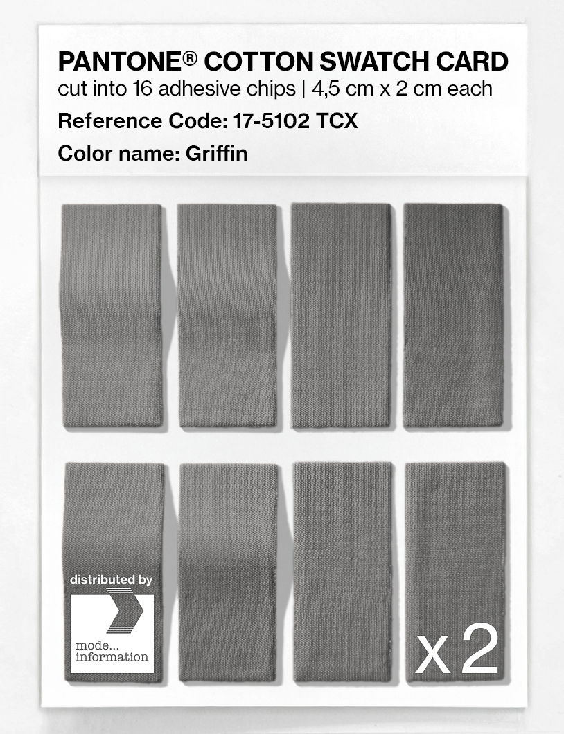 Product image 5 of the product “PANTONE® COTTON SWATCH CARD 17-5102 TCX Griffin ”