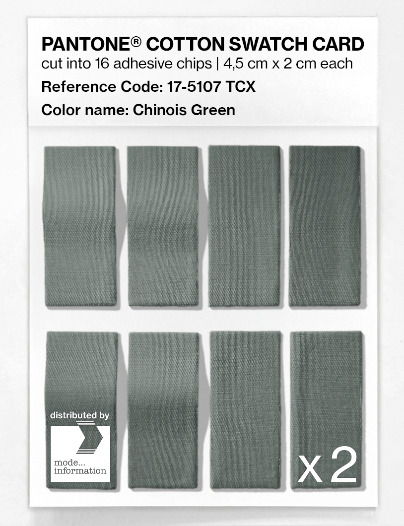 Product image 5 of the product “PANTONE® COTTON SWATCH CARD 17-5107 TCX Chinois Green ”