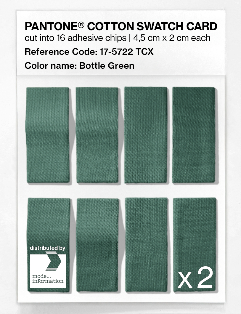 Product image 5 of the product “PANTONE® COTTON SWATCH CARD 17-5722 TCX Bottle Green ”