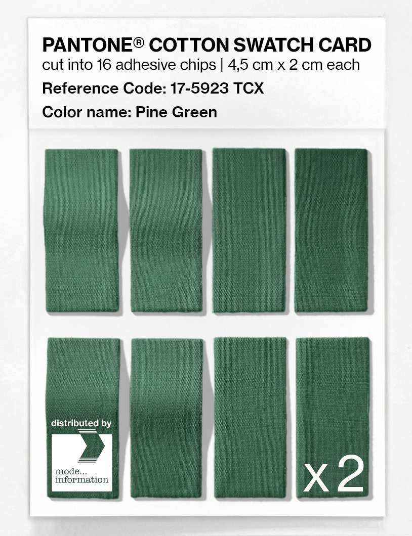 Product image 5 of the product “PANTONE® COTTON SWATCH CARD 17-5923 TCX Pine Green ”