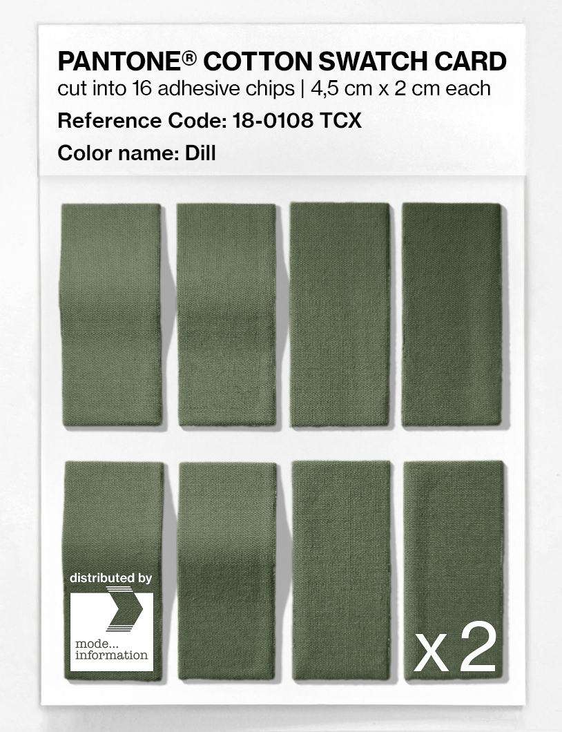 Product image 5 of the product “PANTONE® COTTON SWATCH CARD 18-0108 TCX Dill ”