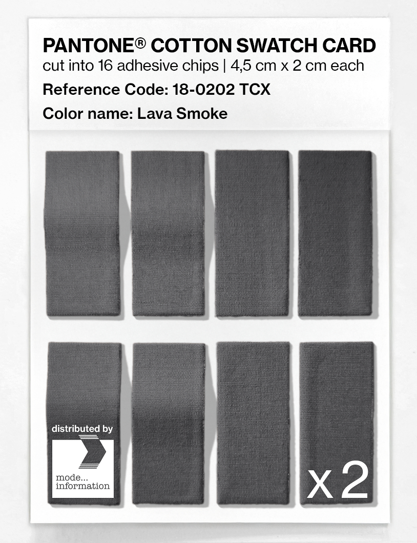 Artikelbild 5 des Artikels “PANTONE® COTTON SWATCH CARD 18-0202 TCX Lava Smoke “