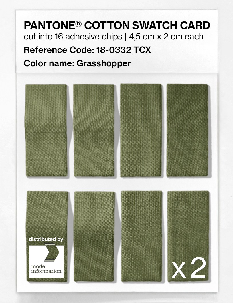 Artikelbild 5 des Artikels “PANTONE® COTTON SWATCH CARD 18-0332 TCX Grasshopper “