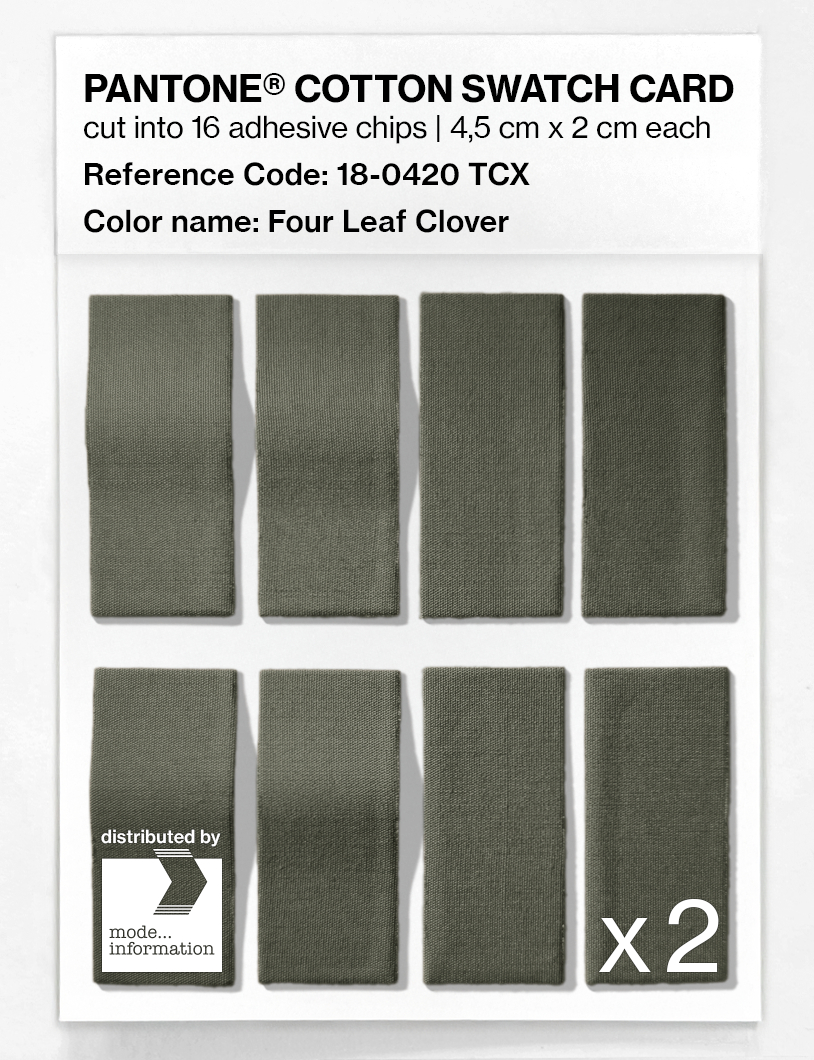 Product image 5 of the product “PANTONE® COTTON SWATCH CARD 18-0420 TCX Four Leaf Clover ”