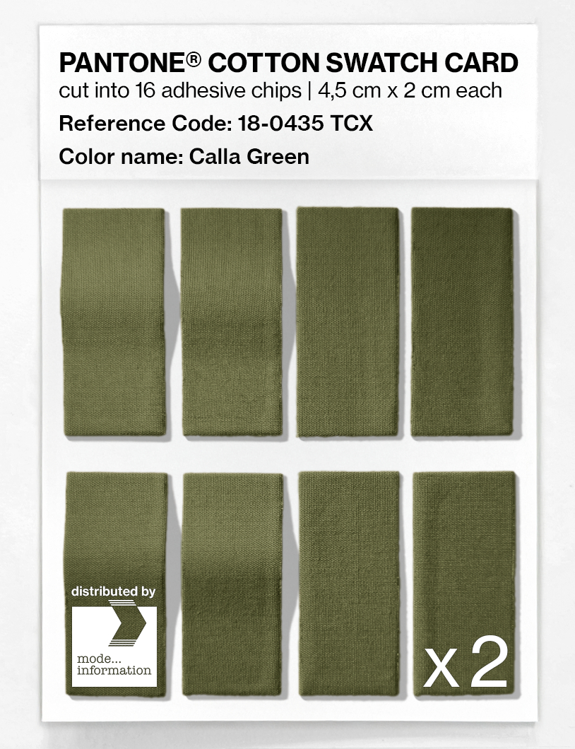Product image 5 of the product “PANTONE® COTTON SWATCH CARD 18-0435 TCX Calla Green ”