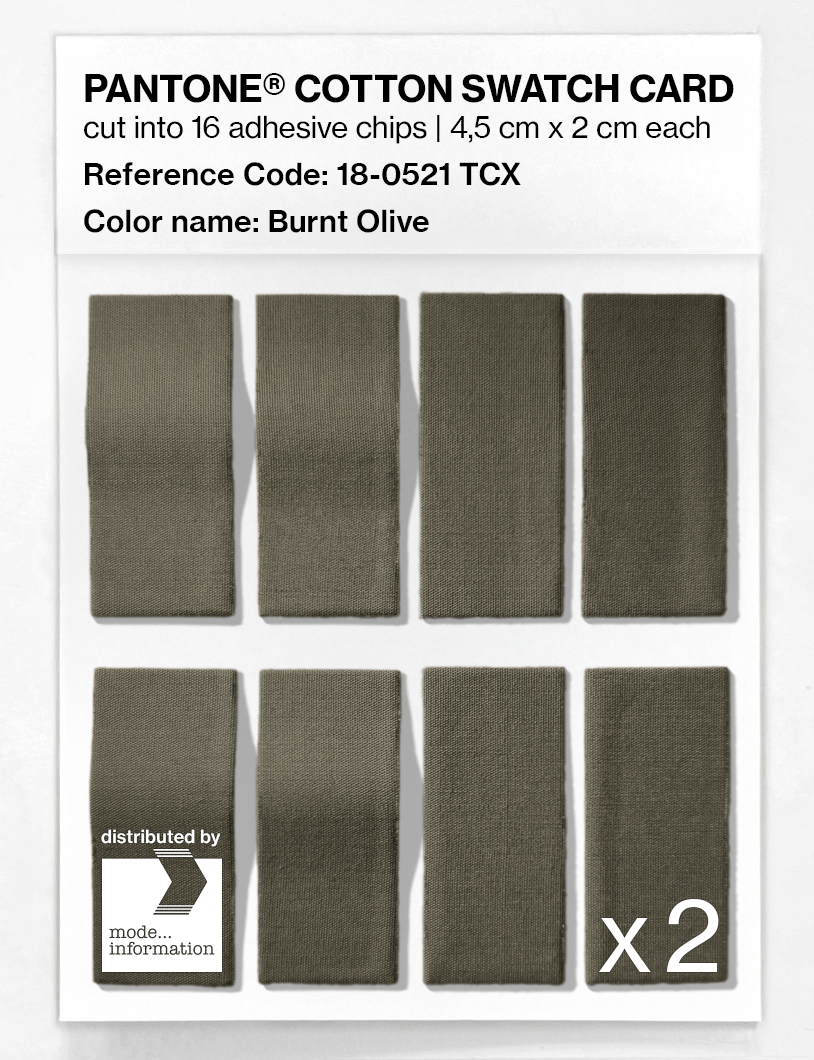 Artikelbild 5 des Artikels “PANTONE® COTTON SWATCH CARD 18-0521 TCX Burnt Olive “
