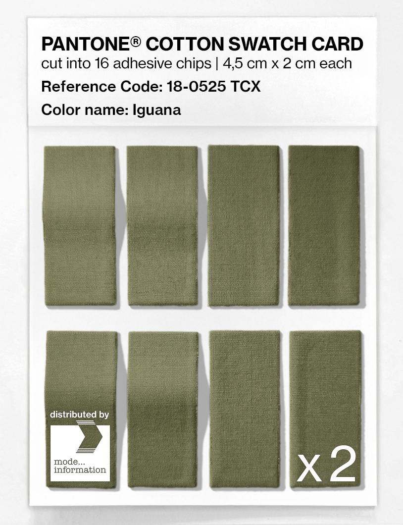 Product image 5 of the product “PANTONE® COTTON SWATCH CARD 18-0525 TCX Iguana ”