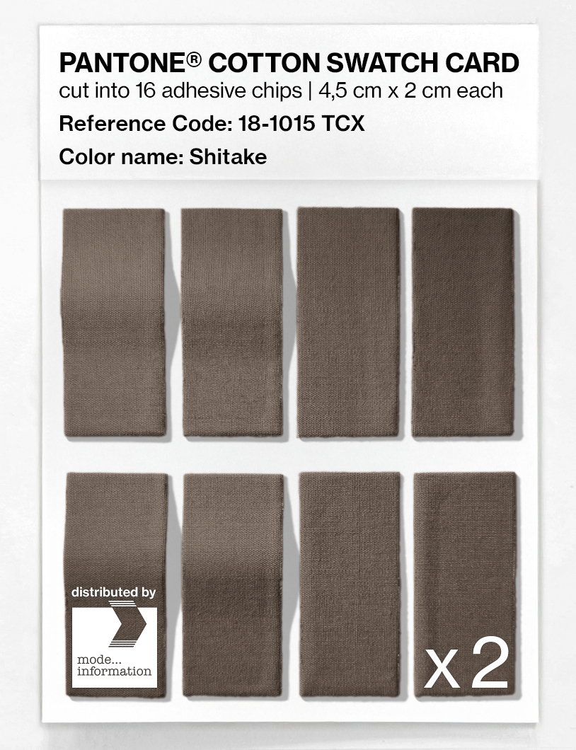 Product image 5 of the product “PANTONE® COTTON SWATCH CARD 18-1015 TCX Shitake ”