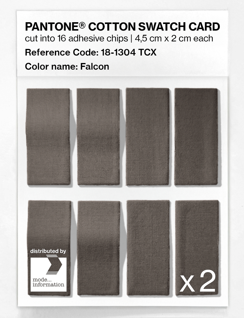 Product image 5 of the product “PANTONE® COTTON SWATCH CARD 18-1304 TCX Falcon ”